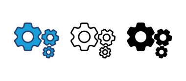 Simge Vektörü Ayarlanıyor. Cog Ayarları Simge Simgesi