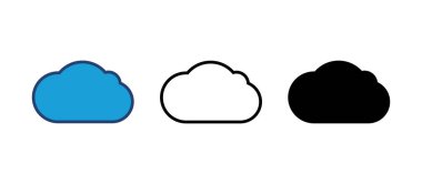 Bulut simgesi vektörü. bulut vektörü simgesi