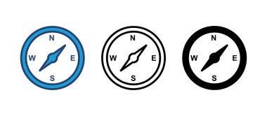Pusula simgesi vektörü. ok pusula simgesi vektörü