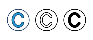 Copyright icon vector. copyright symbols clipart