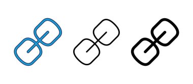 Bağlantı simgesi vektörü. Hiper bağlantı zinciri sembolü.