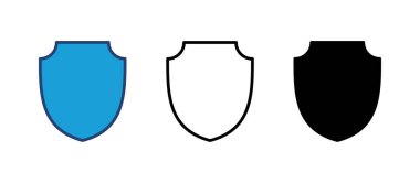 Kalkan simgesi vektörü. Koruma ikonu vektörü. Güvenlik vektör simgesi