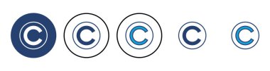 Copyright icon vector. copyright symbols clipart