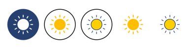 Sun icon vector. Brightness Icon vector clipart