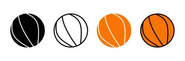 Basketbol ikonu vektörü. Basketbol ikonu. Basketbol logo vektör simgesi