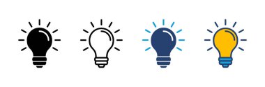Lamba simgesi vektörü. Ampul simgesi vektörü. fikir sembolü.