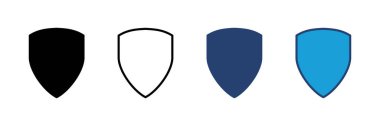 Kalkan simgesi vektörü. Koruma ikonu vektörü. Güvenlik vektör simgesi