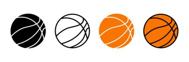 Basketbol ikonu vektörü. Basketbol ikonu. Basketbol logo vektör simgesi