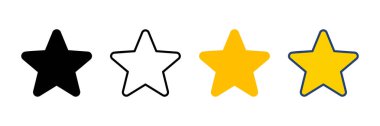 Yıldız Simgesi vektörü. derecelendirme simgesi vektörü favori yıldız simgesi