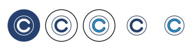 Copyright icon vector. copyright symbols clipart