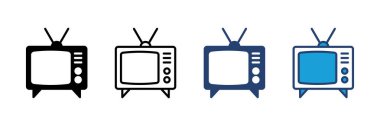 Televizyon ikonu vektörü. televizyon simgesi vektörü