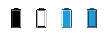 Batarya vektör simgesi. Şarj seviyesi. pil yükleme simgesi