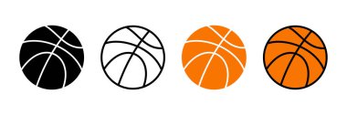 Basketbol ikonu vektörü. Basketbol ikonu. Basketbol logo vektör simgesi