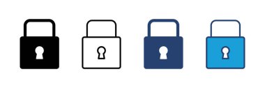 Simge vektörünü kilitle. Asma kilit ikon vektörü. Şifreleme simgesi. Güvenlik sembolü