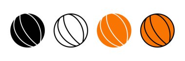 Basketbol ikonu vektörü. Basketbol ikonu. Basketbol logo vektör simgesi