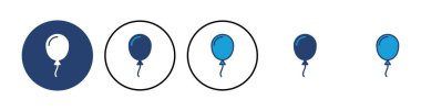 Balloon icon vector. party balloon icon decoration birthday vector. Balloon black silhouette icon clipart