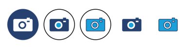 Kamera simgesi vektörü. Fotoğraf makinesi simgesi. kamera fotoğrafçılık simgesi.