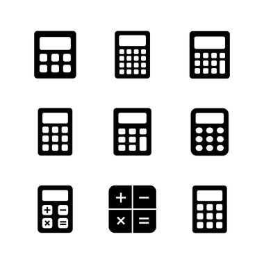Hesap makinesi simgesi seti. Hesap makinesi simgesi. hesap makinesi vektörü