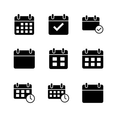 Takvim simgesi ayarlandı. Takvim sembolü. takvim vektör simgesi
