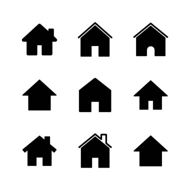 Ev simgesi seti. Ev simgesi vektörü
