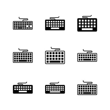 Klavye simgesi ayarlandı. Klavye vektör sembolü