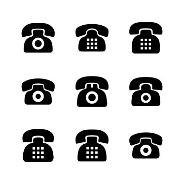 Telefon ikonu seti. telefon simgesi vektörü.