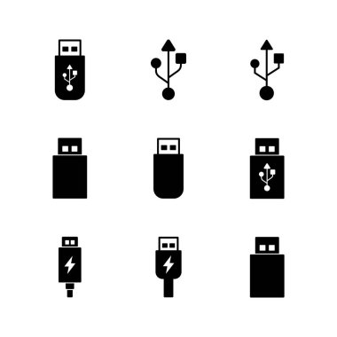 Usb simgesi ayarlandı. Flash disk simgesi vektörü