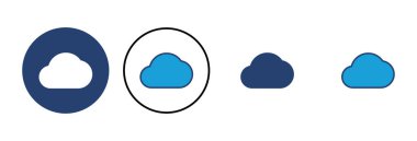 Bulut simgesi vektörü. bulut vektörü simgesi