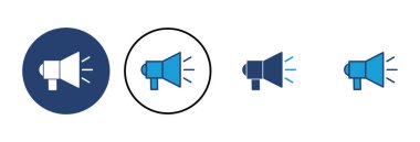 Megafon ikon vektörü. Hoparlör simgesi vektörü.