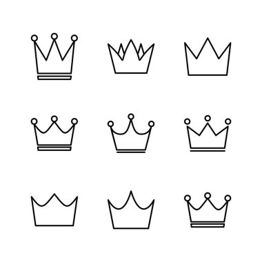 Taç simgesi hazır. taç vektör simgesi