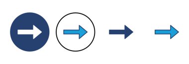 Ok simgesi vektörü. Ok sembolü. Web tasarımınız için ok işareti.