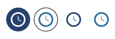 Saat simgesi vektörü. Zaman simgesi vektörü. simge simgesini izle