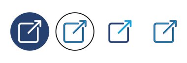 Dış bağlantı simgesi vektörü. bağlantı simgesi vektörü. hiper bağlantı sembolü
