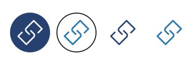 Bağlantı simgesi vektörü. Hiper bağlantı zinciri sembolü.