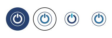 Güç simgesi vektörü. Güç Düğmesi Simgesi. Elektrik gücü.
