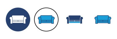 Koltuk simgesi vektörü. kanepe ikonu çizimi