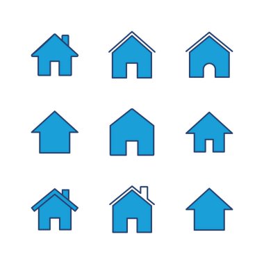 Ev simgesi seti. Ev simgesi vektörü