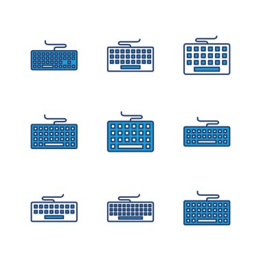 Klavye simgesi ayarlandı. Klavye vektör sembolü
