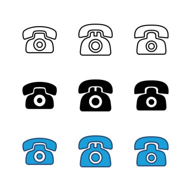 Telefon ikonu seti. telefon simgesi vektörü.