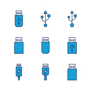 Usb simgesi ayarlandı. Flash disk simgesi vektörü
