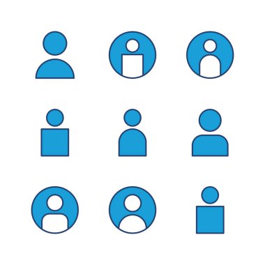 Kullanıcı Simgesi ayarlandı. İnsan imzası. insanlar simgesi. 