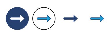 Ok simgesi vektörü. Ok sembolü. Web tasarımınız için ok işareti.