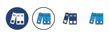 Kütüphane simgesi vektörü. eğitim simgesi vektörü