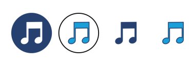 Müzik ikonu vektörü. nota simgesi vektörü