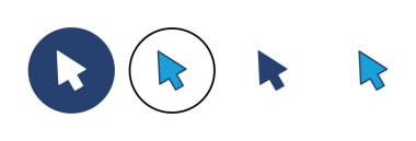 Simge vektörüne tıklayın. işaret ok simgesi. imleç simgesi vektörü