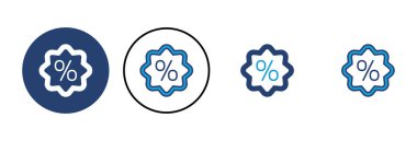 İndirimli simge vektörü. İndirim etiketi simgesi. 