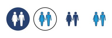 Erkek ve kadın ikon vektörü. erkek ve kadın sembolü