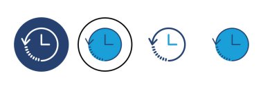 Tarih simgesi vektörü. son olay geçmişi