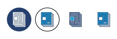 Gazete ikonu vektörü. haber kağıdı vektör işareti