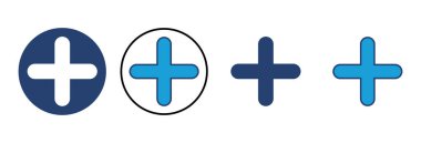 Artı simge vektörü. Artı simge ekle